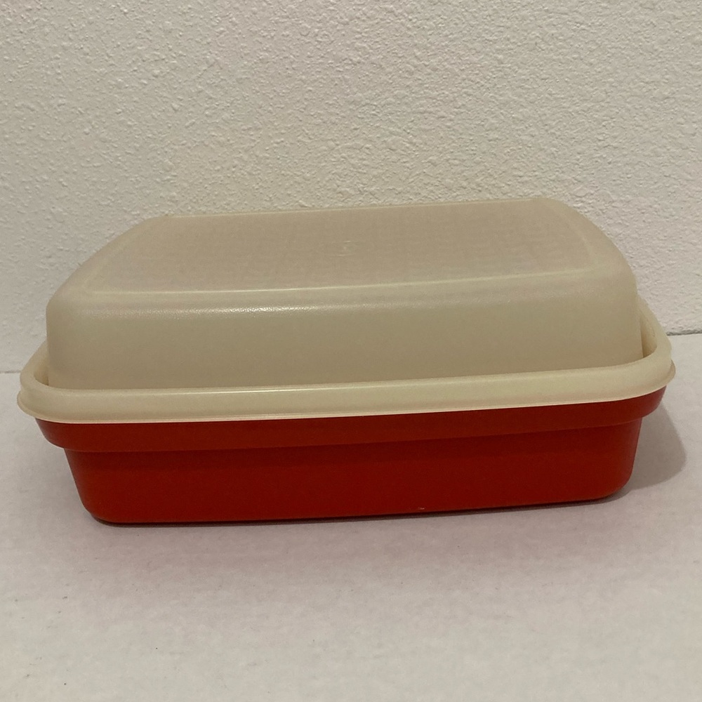 Vintage Tupperware container Meat Marinade Container with lid